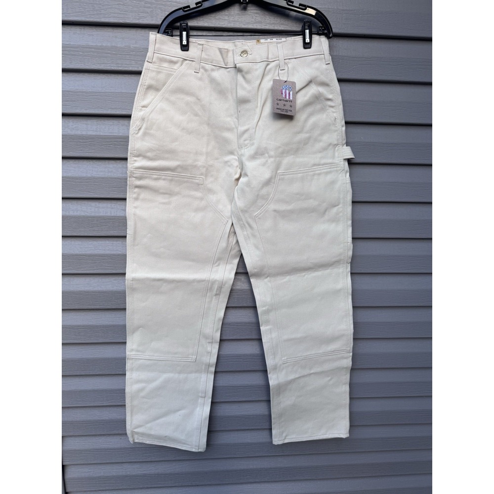 Carhartt DEADSTOCK DB04 NAT Double Knee Painter Carpenter Pants Fit 33x32 IRR